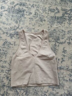 Athleta Women’s Ribbed V-Neck Tank Top - Light Pink